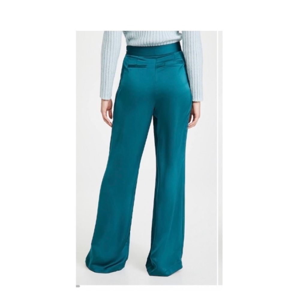 Ramy Brook Satin Iris Pants in Black. - Picture 5 of 10